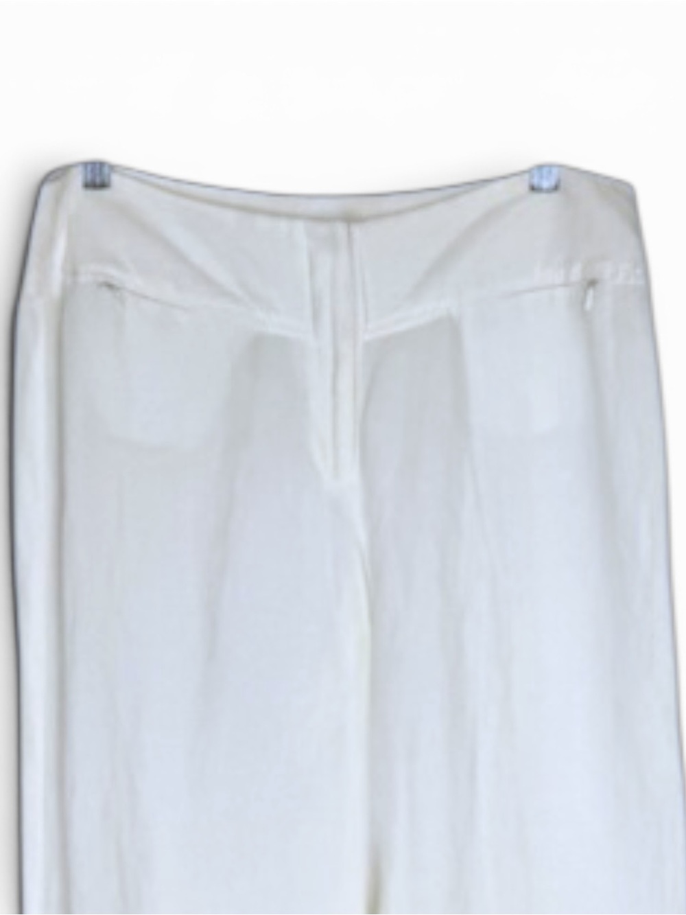 Eileen Fisher Light Ivory Linen Viscose Wide Leg Pant Relaxed Fit Trousers Sz M - Picture 3 of 14